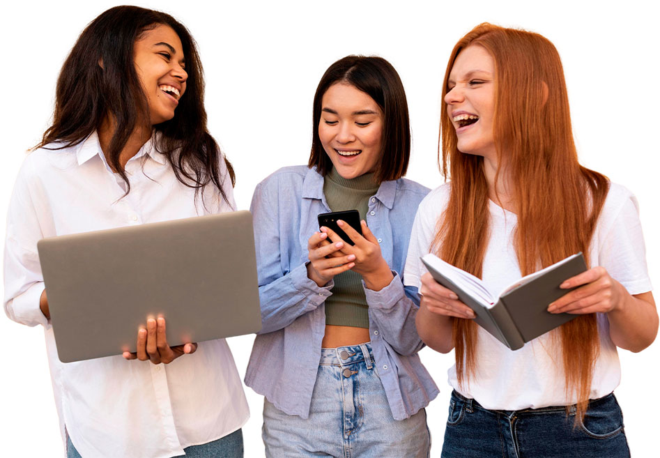 Chicas estudiando juntas